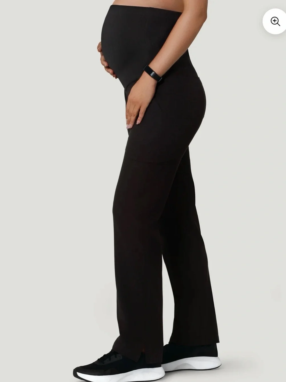 Four pairs Maternity Black Wide-Leg Mandala Pants scrubs